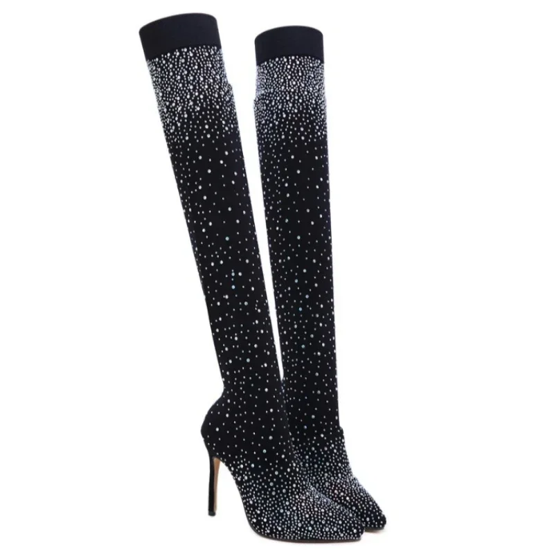 Sock Boot Women - Sepatu bot wanita hak tinggi mewah