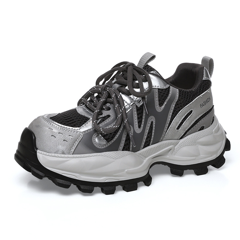 Women Shoes Tennis - Sepatu Kets Chunky Berjaring Sepatu Platform