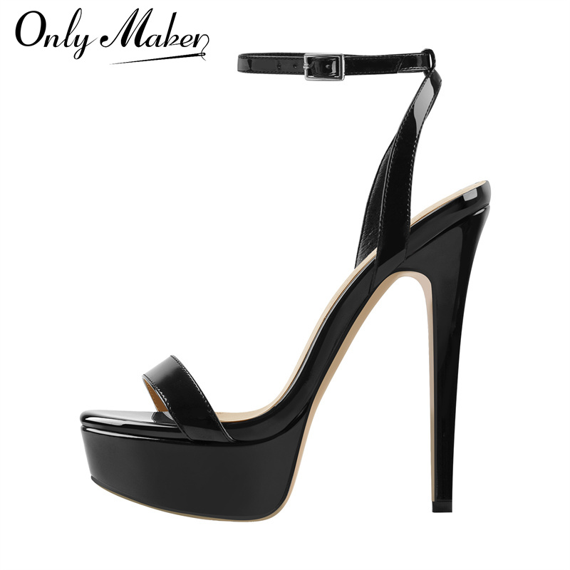 Ankle Strap Heels - Sepatu Hak Tinggi Stiletto Platform Wanita