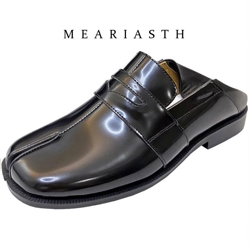 Women'S Shoes Wide Width - Sepatu Tabi Hitam Split Toe Bahan