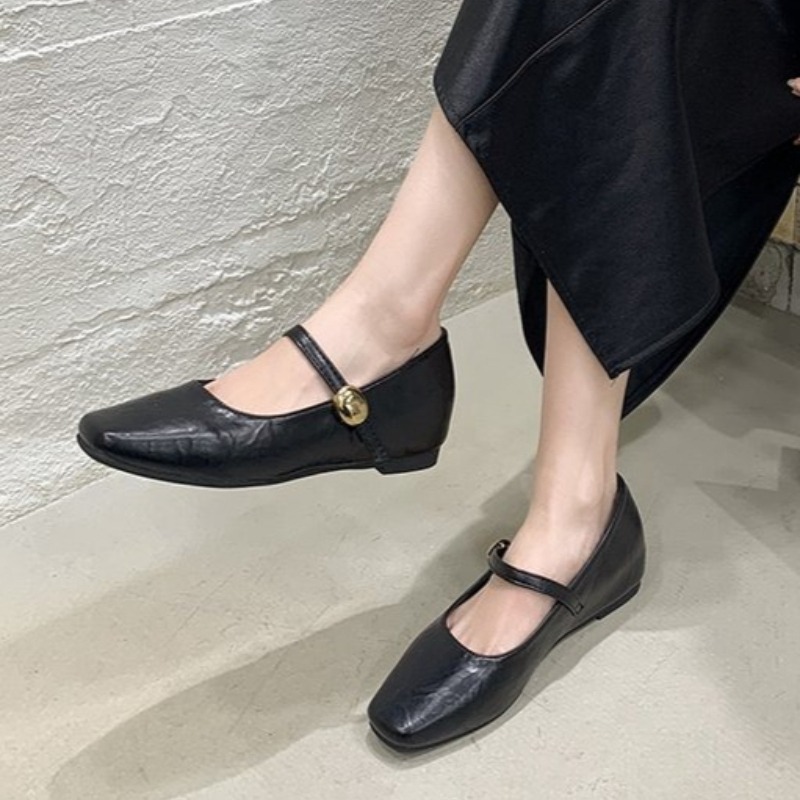 Shoes For Women Flats - Sepatu Wanita Kulit Ultra Lembut Hitam