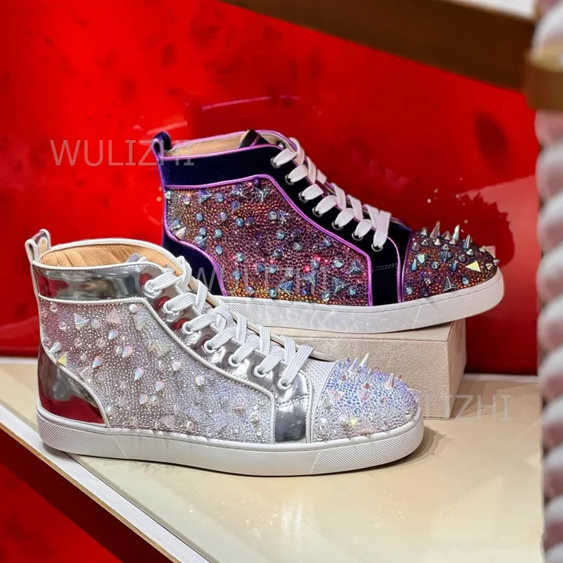 Women Shoes Tennis - Sepatu Sneakers Pria Kristal Ungu Tua