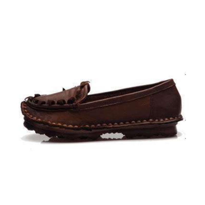 Ankle Strap Heels - Sepatu Loafer Wanita Gaya Etnik Retro