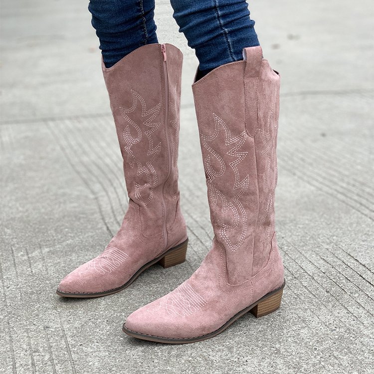 Sepatu Bot Bordir Retro V-neck - Sock Boot Women ulasan dan harga