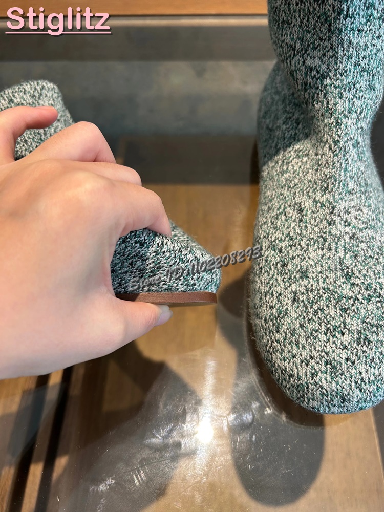 Sepatu Boots Rajut Ujung Bulat - Sock Boot Women ulasan dan harga