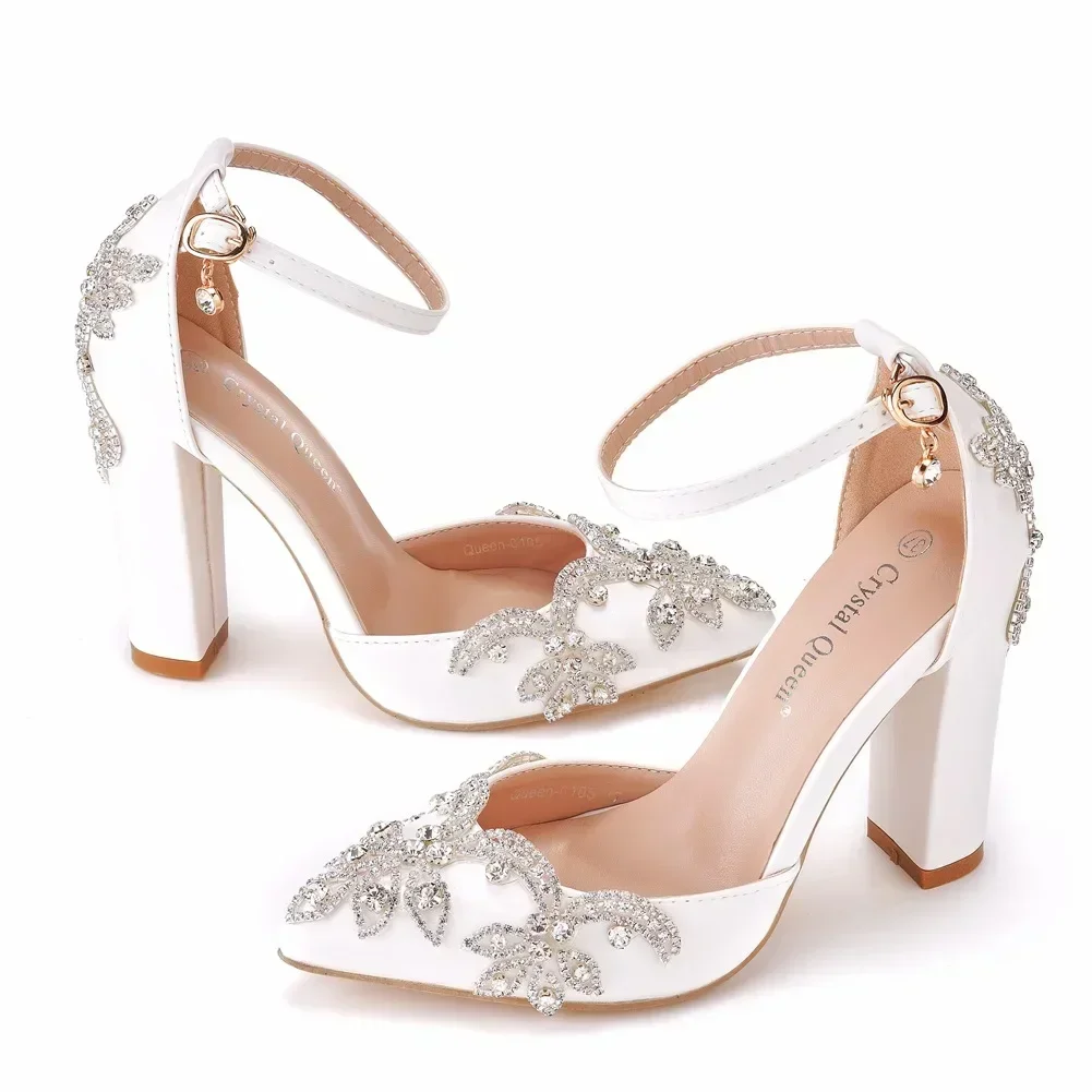 Sepatu Hak Tebal Ujung Runcing - Rhinestone Sandal Women ulasan dan harga