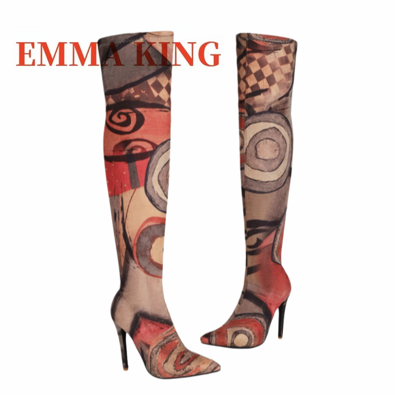 Sepatu Boots Wanita Motif Seni - Sock Boot Women ulasan dan harga