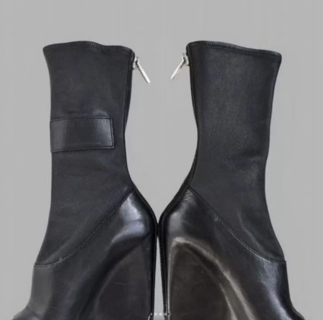Sandal wedges kulit hitam peep - Women'S Shoes Paris ulasan dan harga