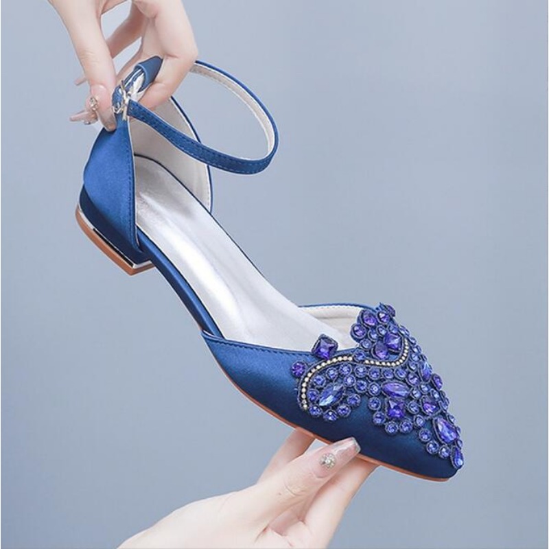 Sepatu Sandal Wanita Hak Rata  - Rhinestone Sandal Women ulasan dan harga