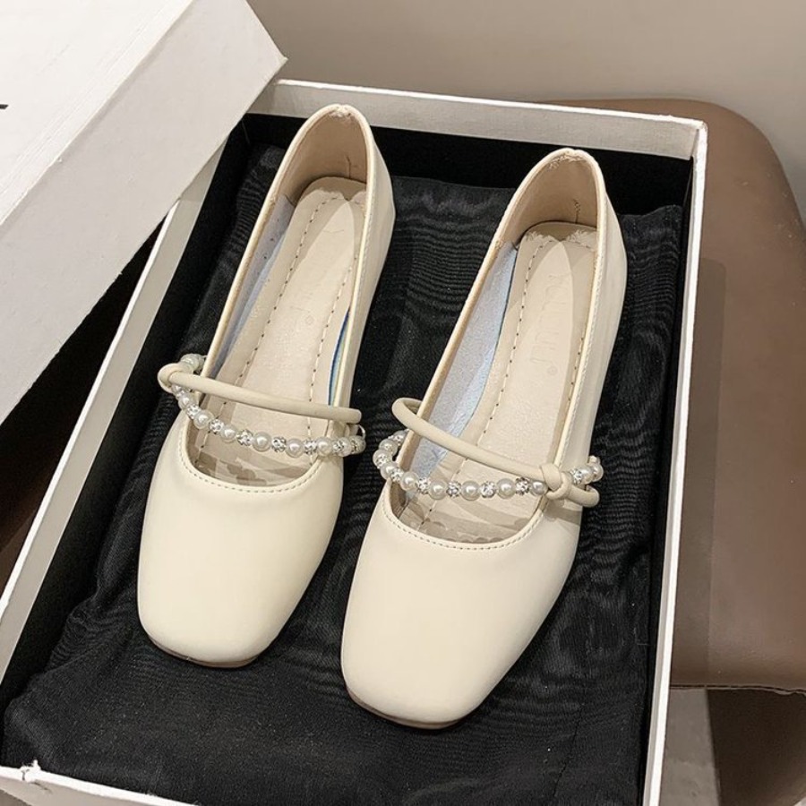 Sepatu Flat Prancis Elegan Bar - Shoes For Women Flats ulasan dan harga
