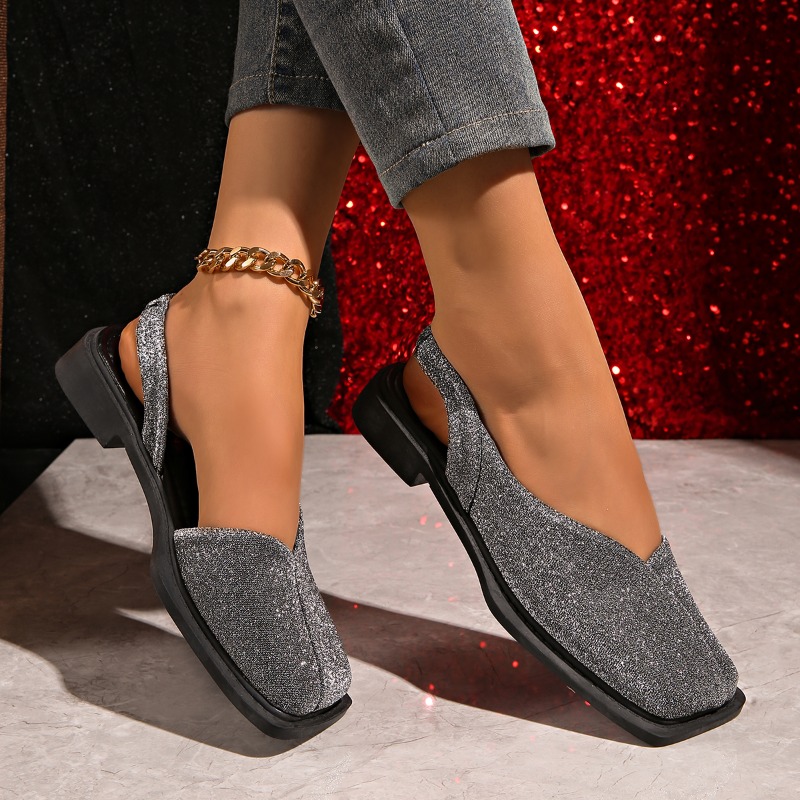 Sepatu Flat Slingback Berkilau - Shoes For Women Flats ulasan dan harga