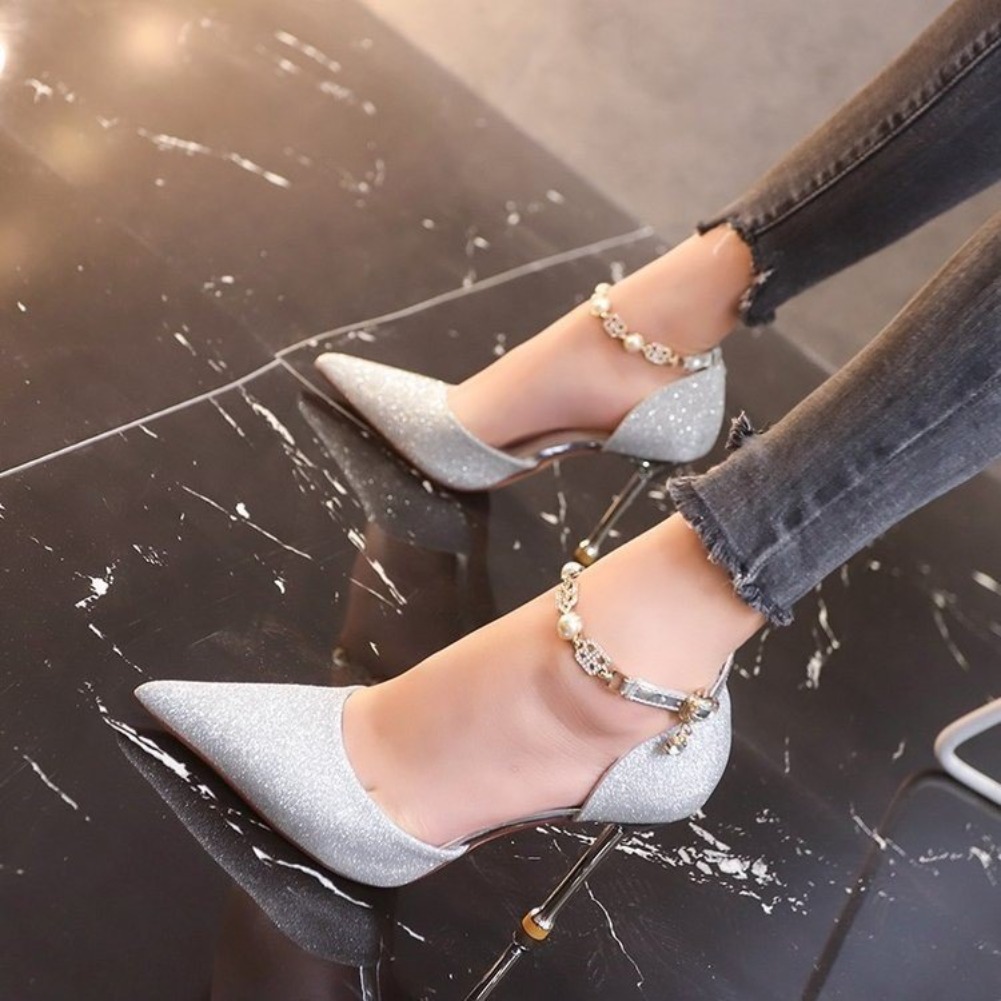 Sepatu Pesta Pernikahan Hak Ti - Ankle Strap Heels ulasan dan harga